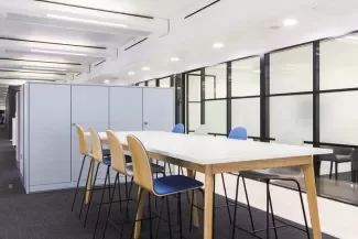 Open plan meeting 